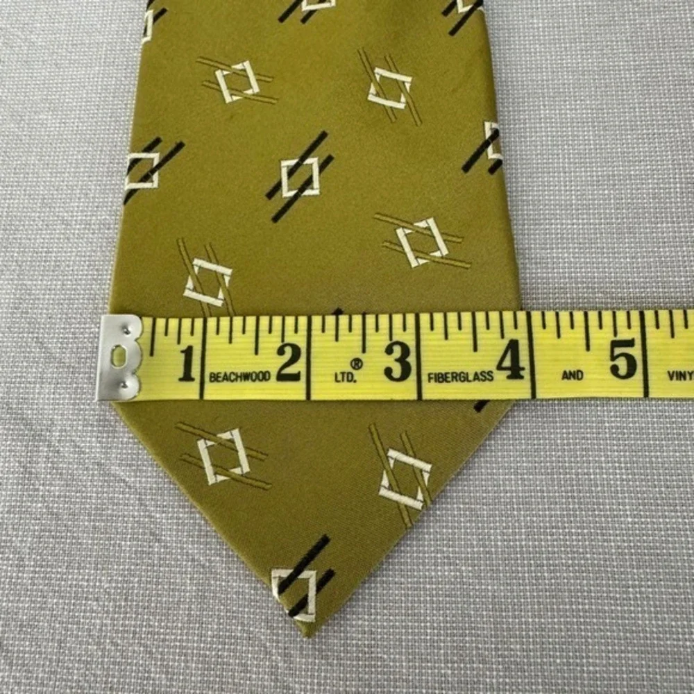 Ermenegildo Zegna Green‎ Geometric Silk Tie